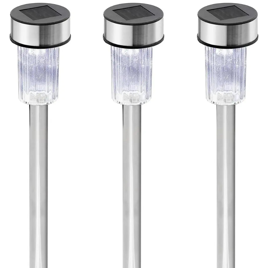 SolarLuxe Stainless Steel Garden Lights - Waterproof LED Pathway Lighting