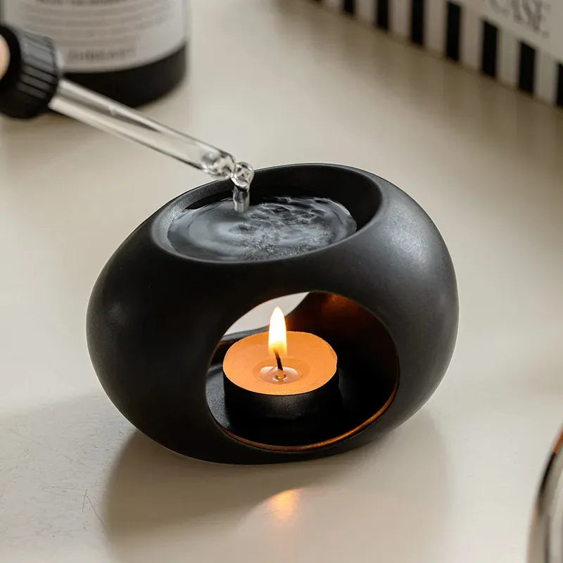 Black Reed Diffuser Ceramic Incense Burner