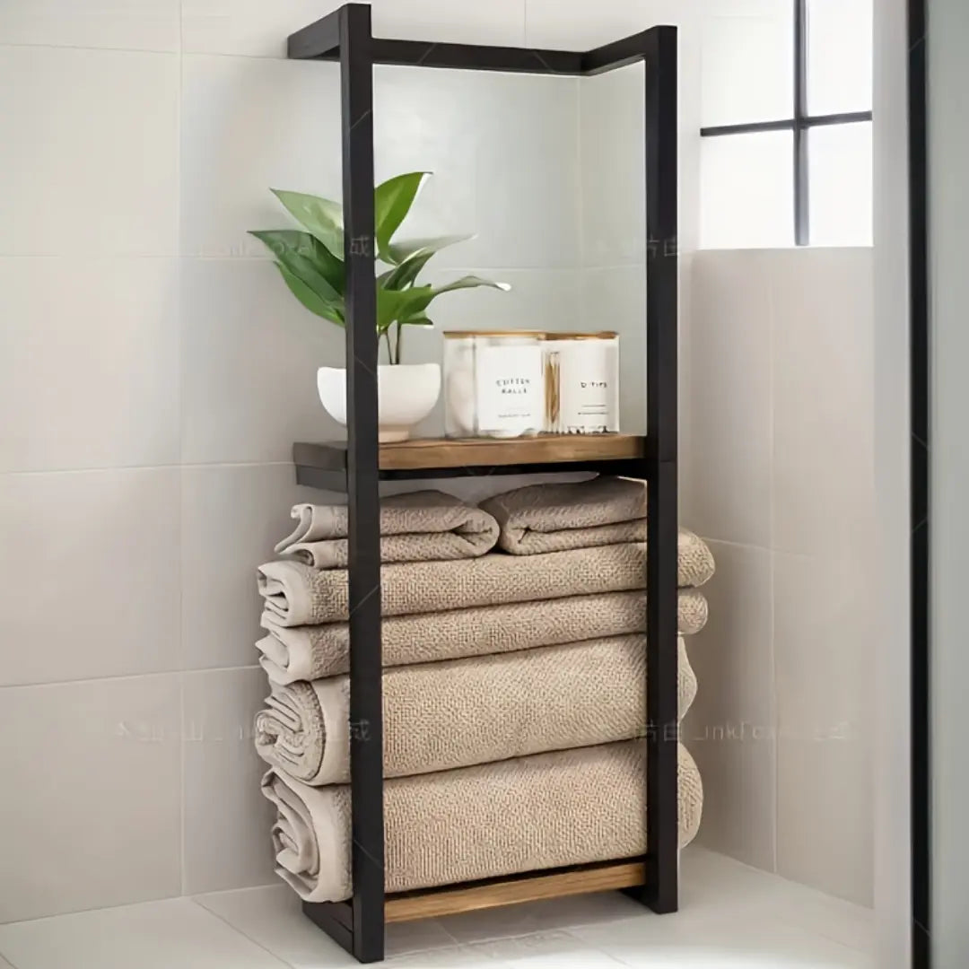Modern Bathroom Storage Rack with 2 Layer Design