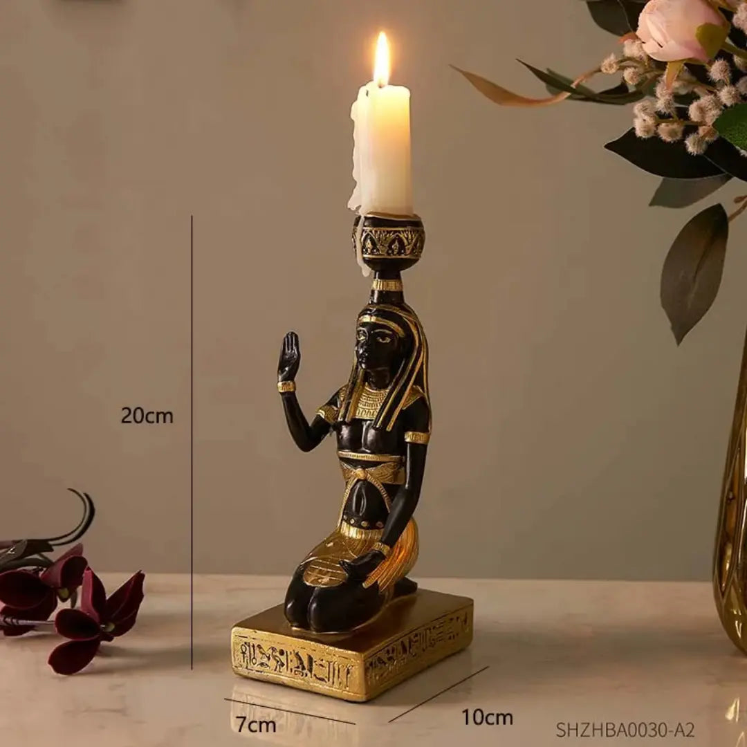 Set of 3 Pcs Ancient Egyptian Candle Holders