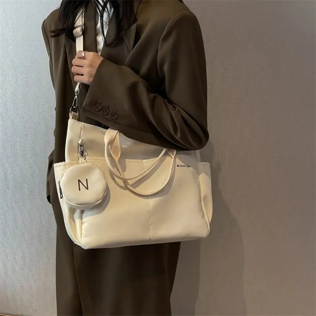 Ventra – Canvas Book Tote Bag Large Capacity Shoulder Shopper