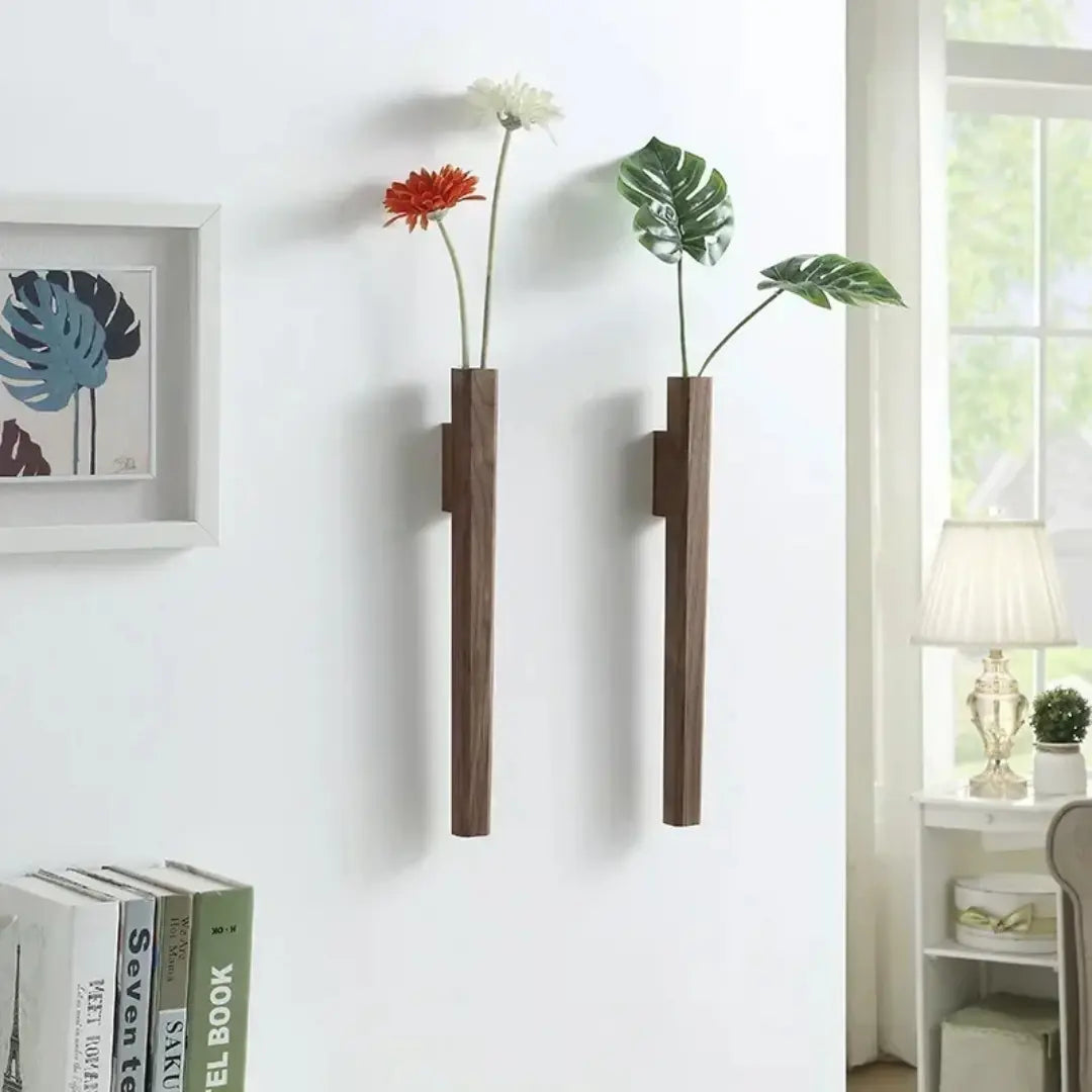 Bohemian Wall Hanging Wooden Flower Vase