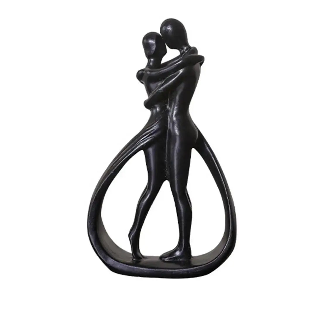 Modern Abstract Hugging Couple Statue