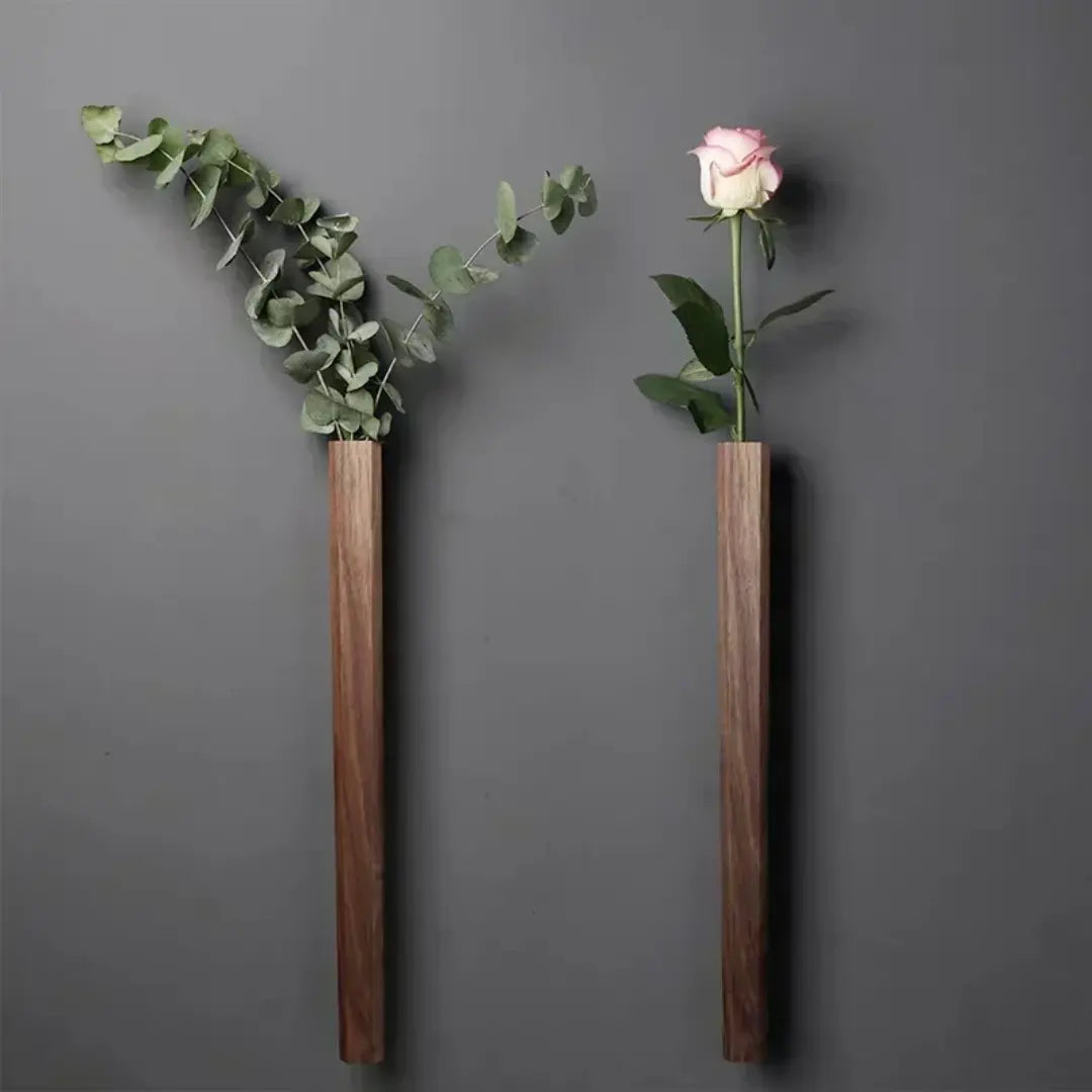 Bohemian Wall Hanging Wooden Flower Vase