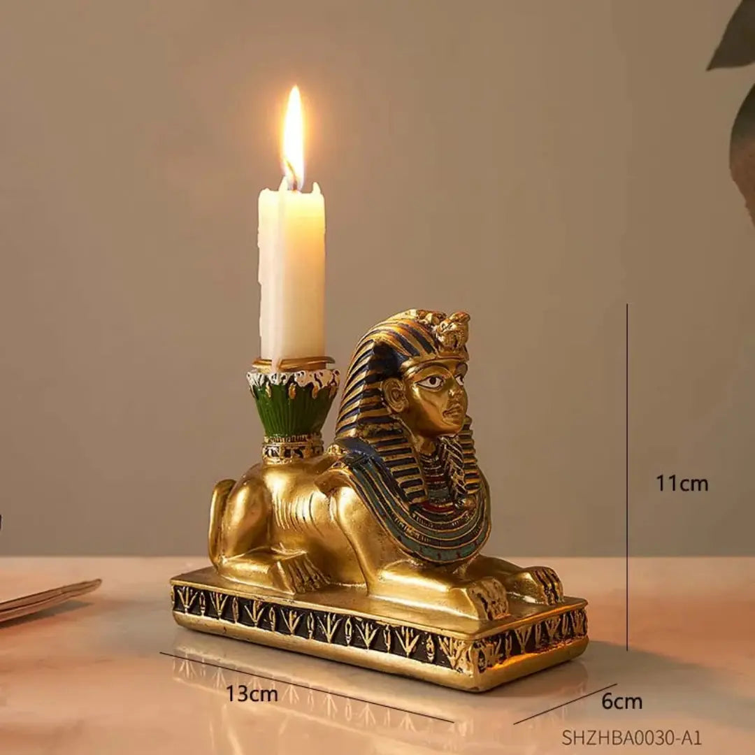 Set of 3 Pcs Ancient Egyptian Candle Holders