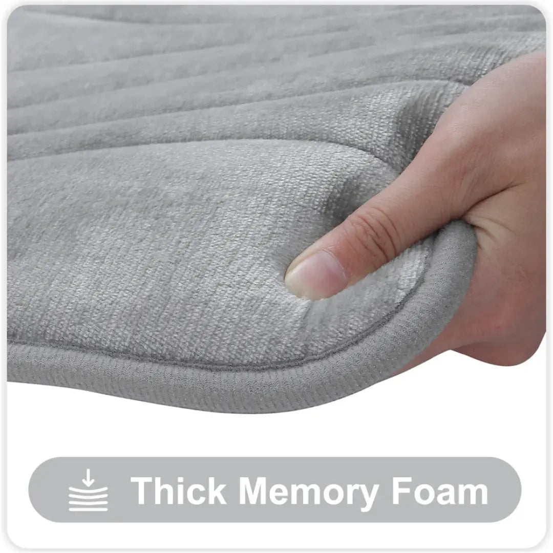 2PCs Bathroom Mat Set - Non Slip & Ultra Absorbent Memory Foam Mats