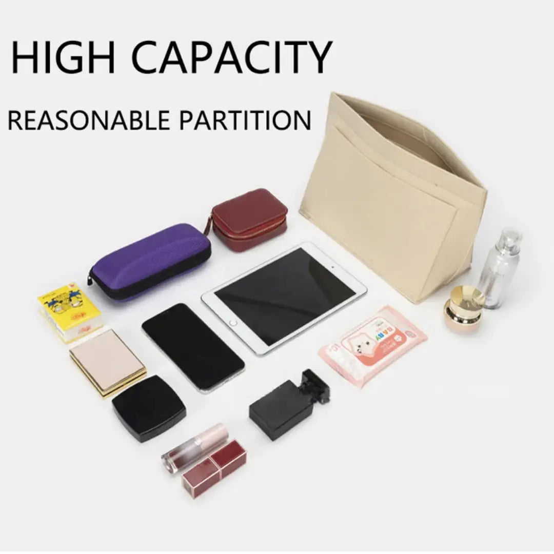 Orlina – Felt Purse Organizer Insert for Tote Bags with Multi-Pocket Storage