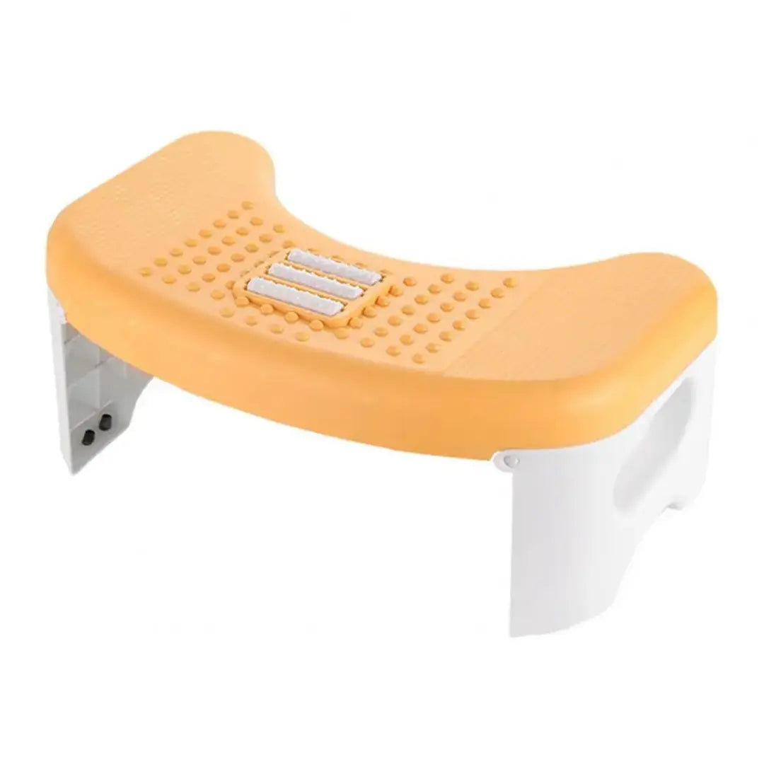 Collapsible Toilet Foot Stool - Non-Slip Circular Step Stool with Massage Roller
