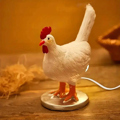 Chicken Table Lamp - Whimsical Farmhouse Lighting with Cozy Charm