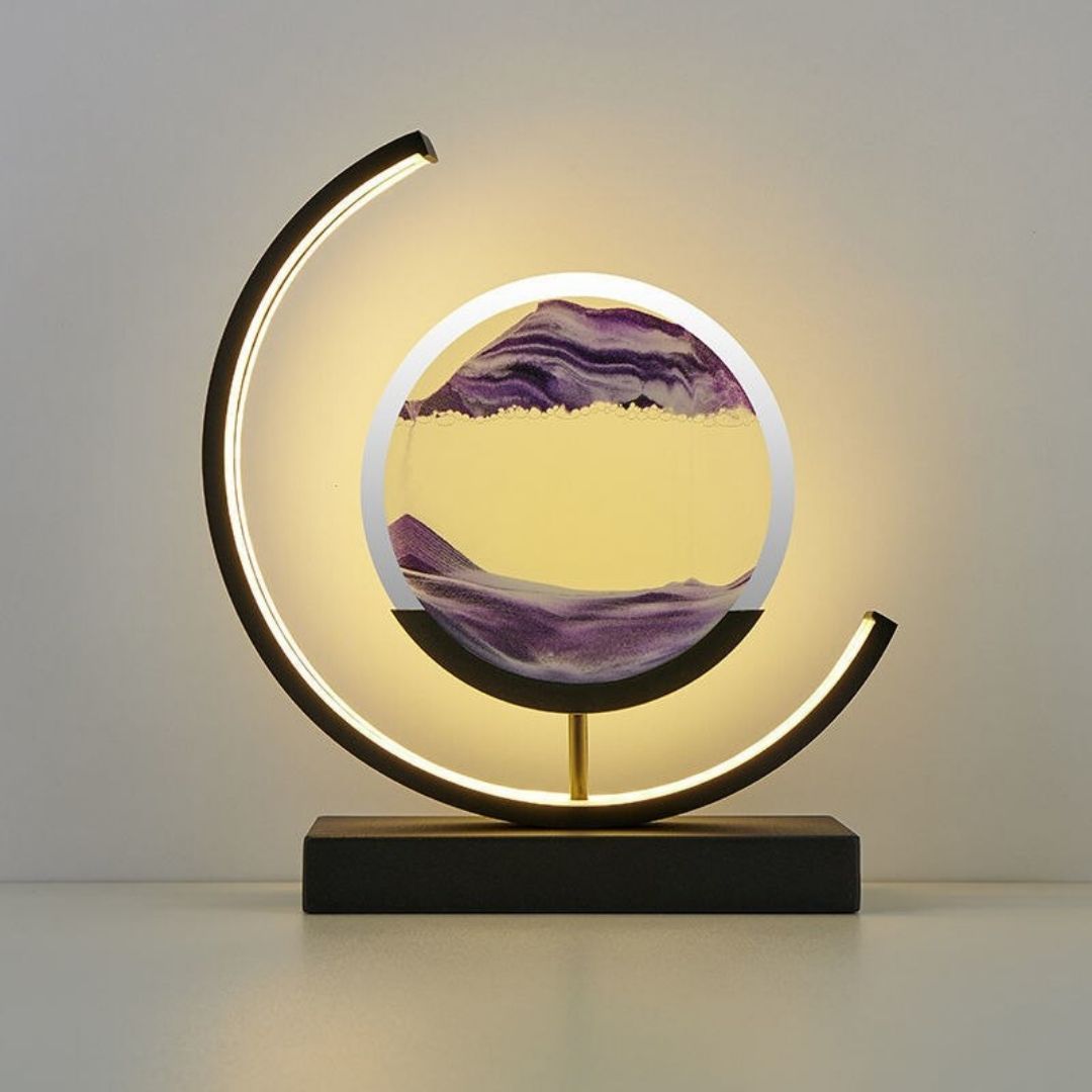 SandLight Quicksand Table Lamp - Rotating LED Art Lamp with Mesmerizing 3D Sandscape
