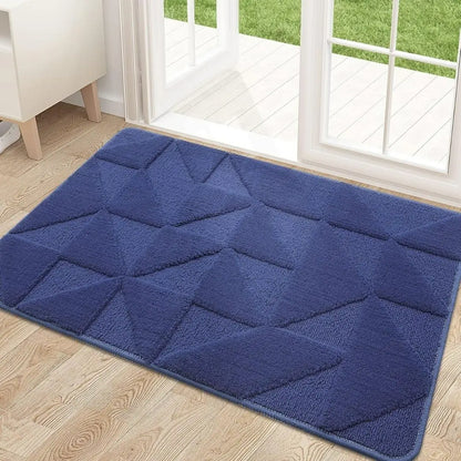 HomaxyTuft Soft Dirt Trapper Mat - Non-Slip Machine Washable Entrance Rug