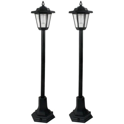 Saliar LED Solar Garden Lamp Posts - Outdoor Pathway and Patio Lantern Lights