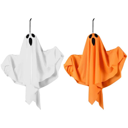 Halloween Glowing White Ghost - LED Hanging Decoration with Fairy Lights