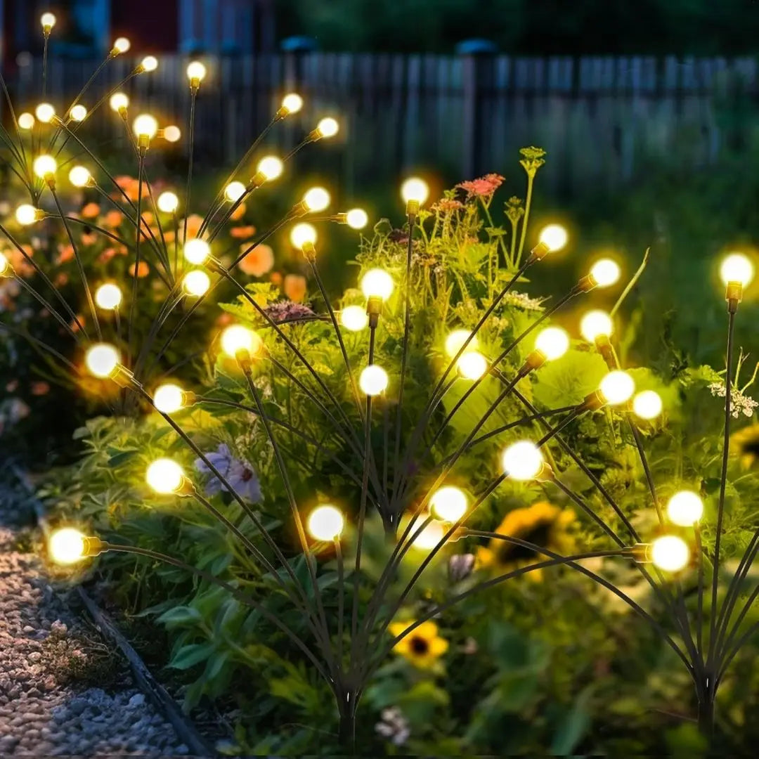 FireflyGlow Solar Garden Lights - Waterproof Outdoor Pathway Lighting