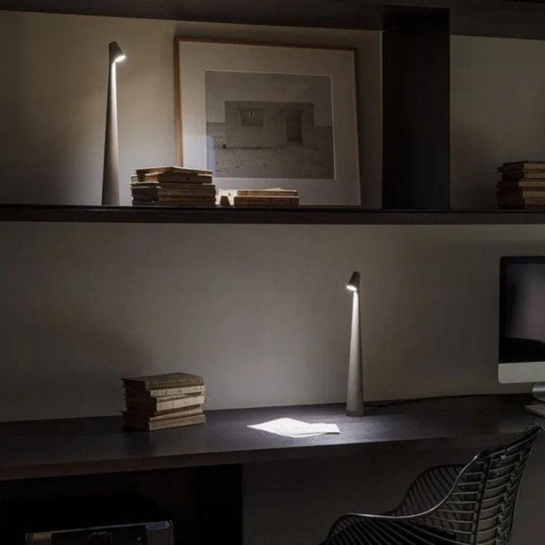 Luminavista Portable Table Lamp - Sculptural LED Accent with Rechargeable Touch Control