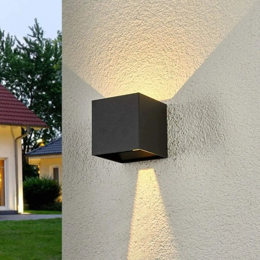 Veyno 2-Pack Up and Down Outdoor Wall Light with Motion Sensor - Modern Waterproof LED Wall Sconces