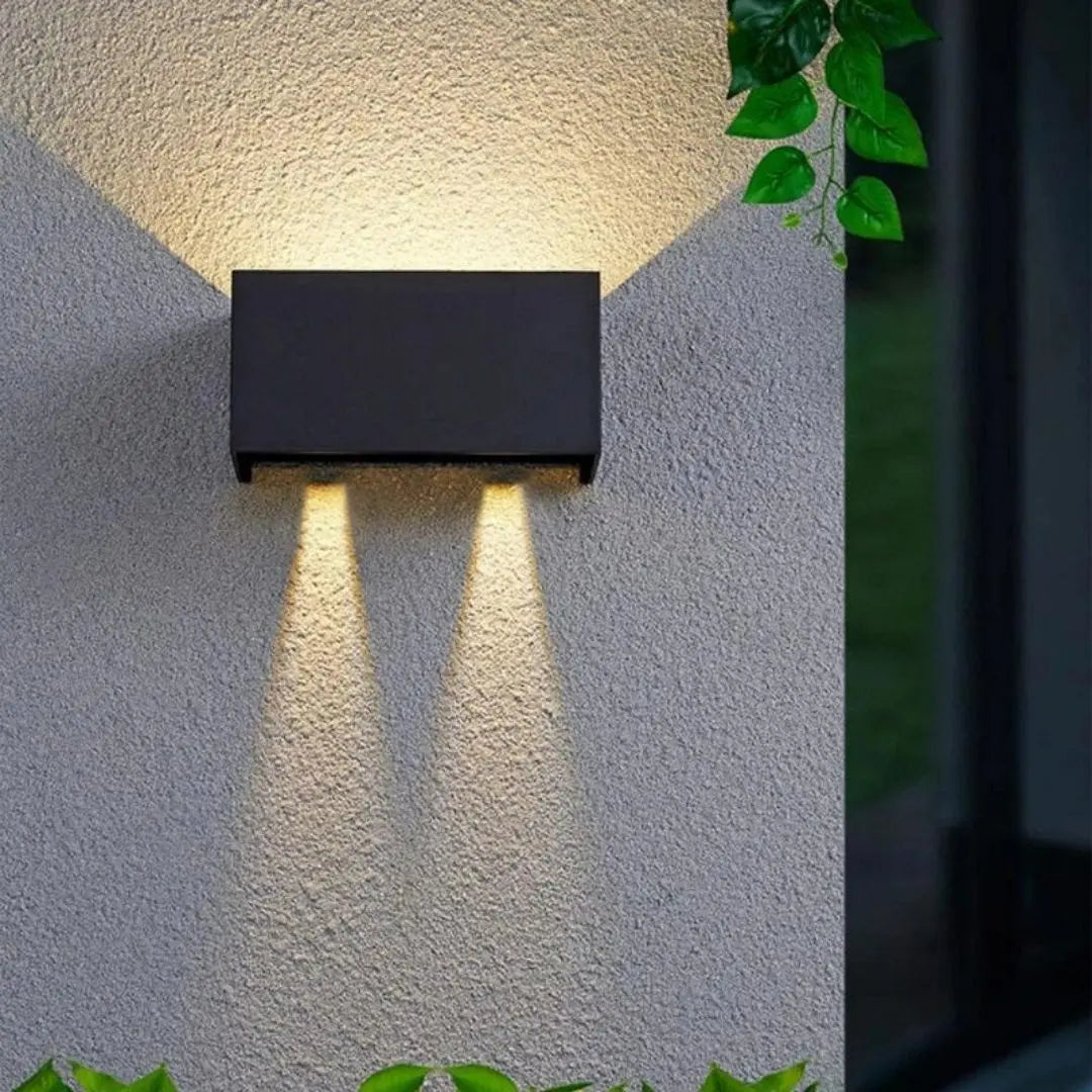 Veyno 2-Pack Up and Down Outdoor Wall Light with Motion Sensor - Modern Waterproof LED Wall Sconces