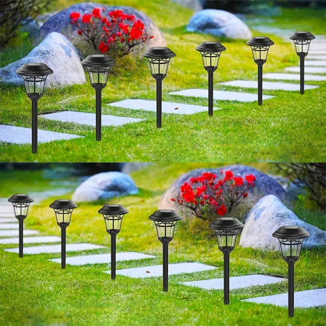 Solar Lights for Gardens - Set of 6/12 Solar Stake Lights for Pathways and Outdoor Decor
