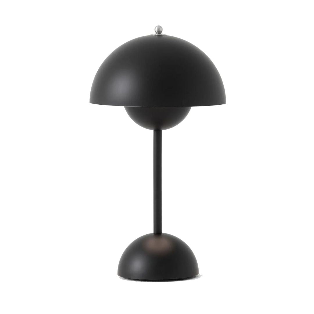 Amsterdam Table Lamp - Rechargeable Dome Light in Metallic Finish