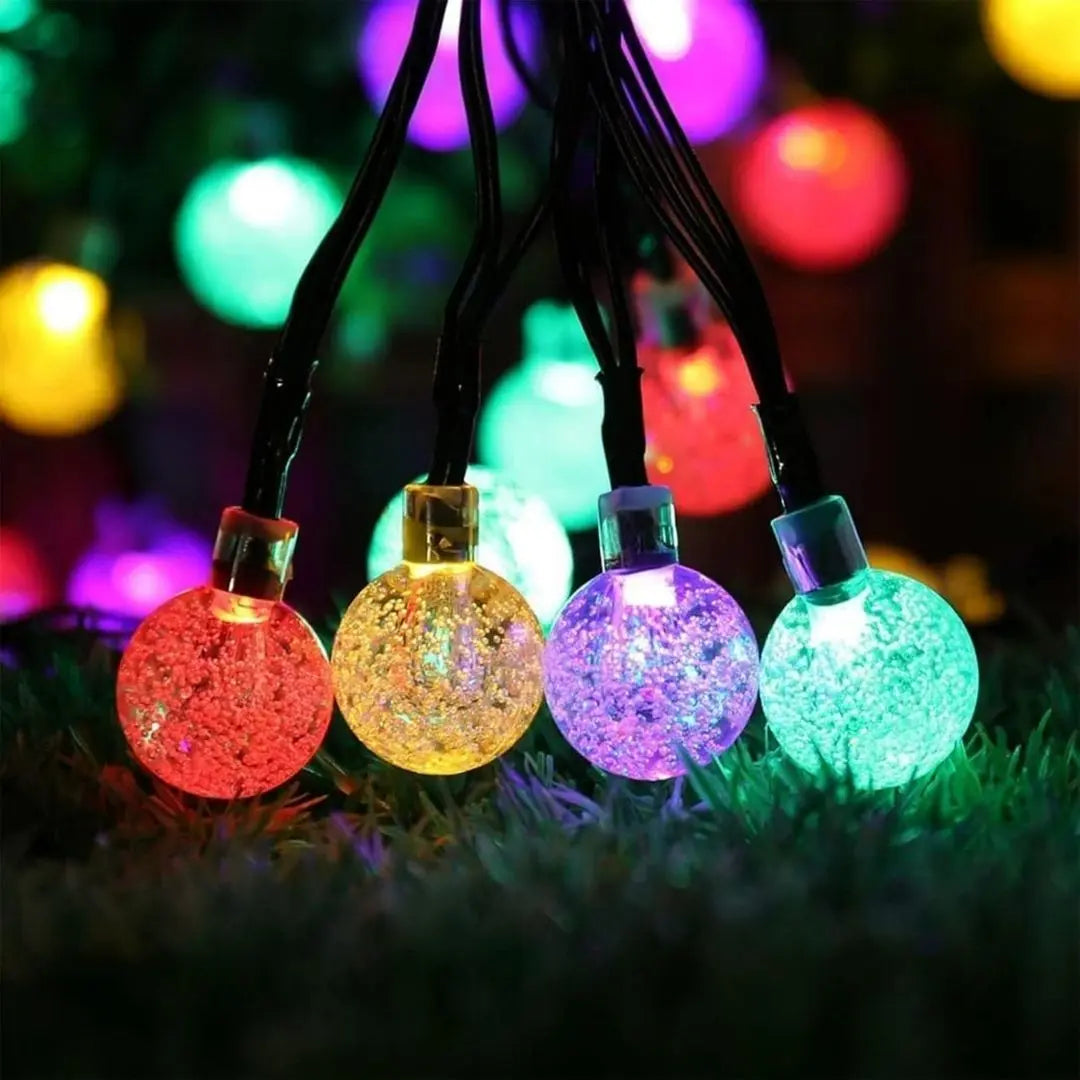 CrystalGlow Solar String Lights - Waterproof Outdoor Fairy Lights LED Crystal Balls