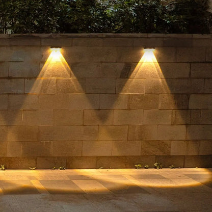 Hamilite Solar Fence Lights Outdoor - Waterproof LED Wall Lights
