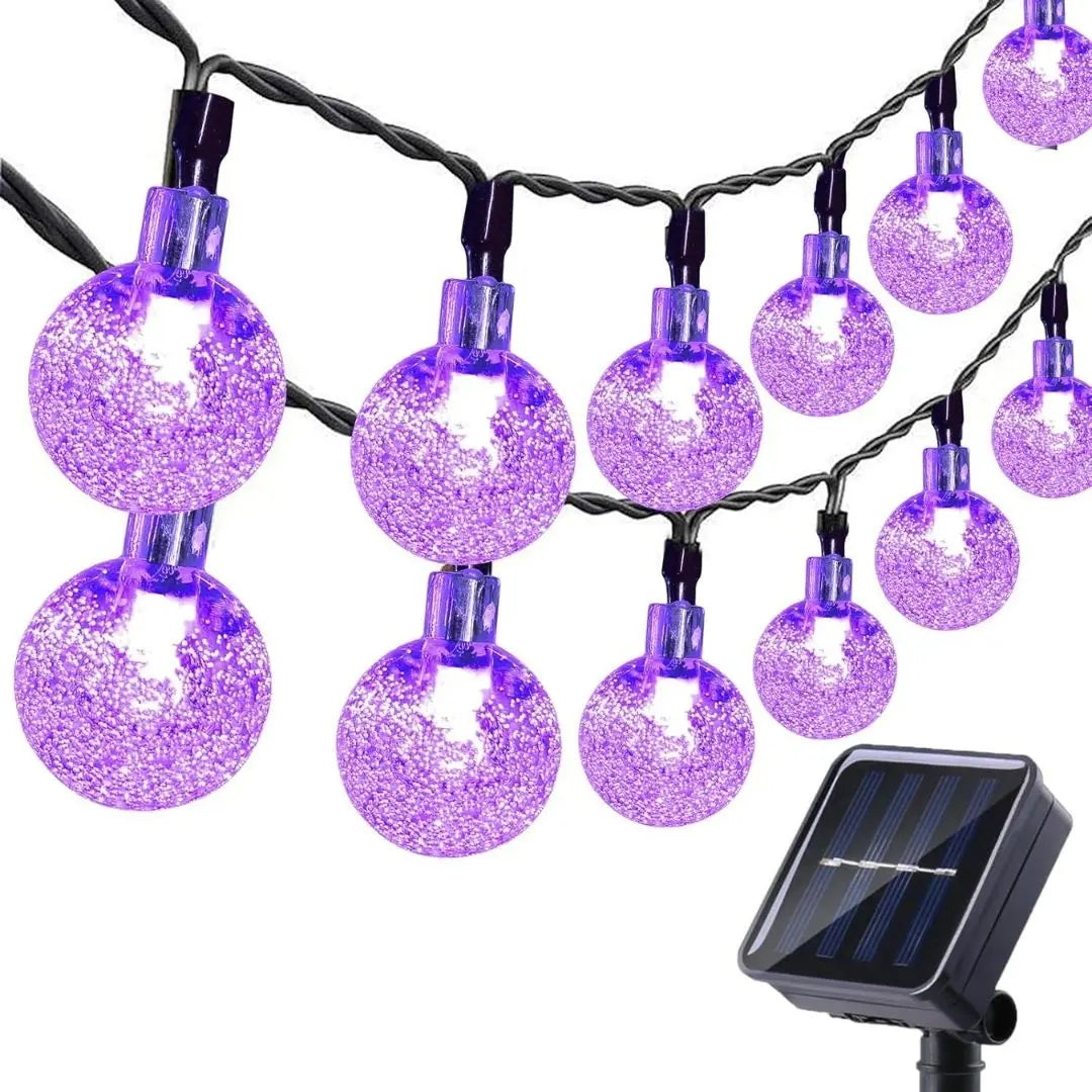 CrystalGlow Solar String Lights - Waterproof Outdoor Fairy Lights LED Crystal Balls