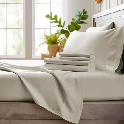 Elaris 4-Piece Bamboo Bed Sheet Set - Breathable Pet Hair Resistant and Silky Smooth Sheets