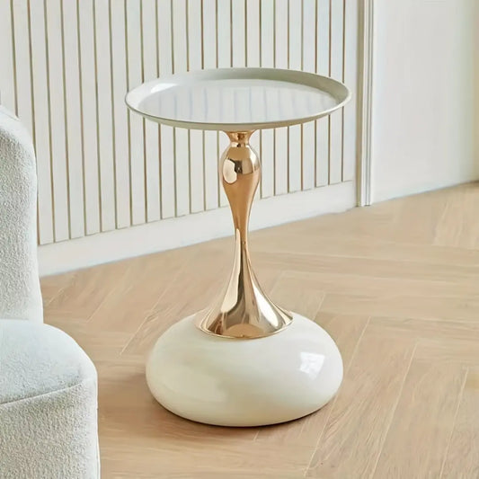 Modern Round Side Table - Coffee Table for Living Room, Bedroom and Balcony