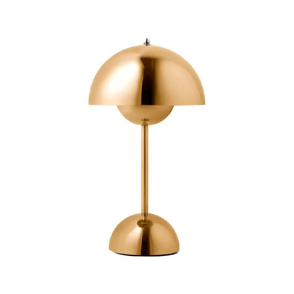 Amsterdam Table Lamp - Rechargeable Dome Light in Metallic Finish