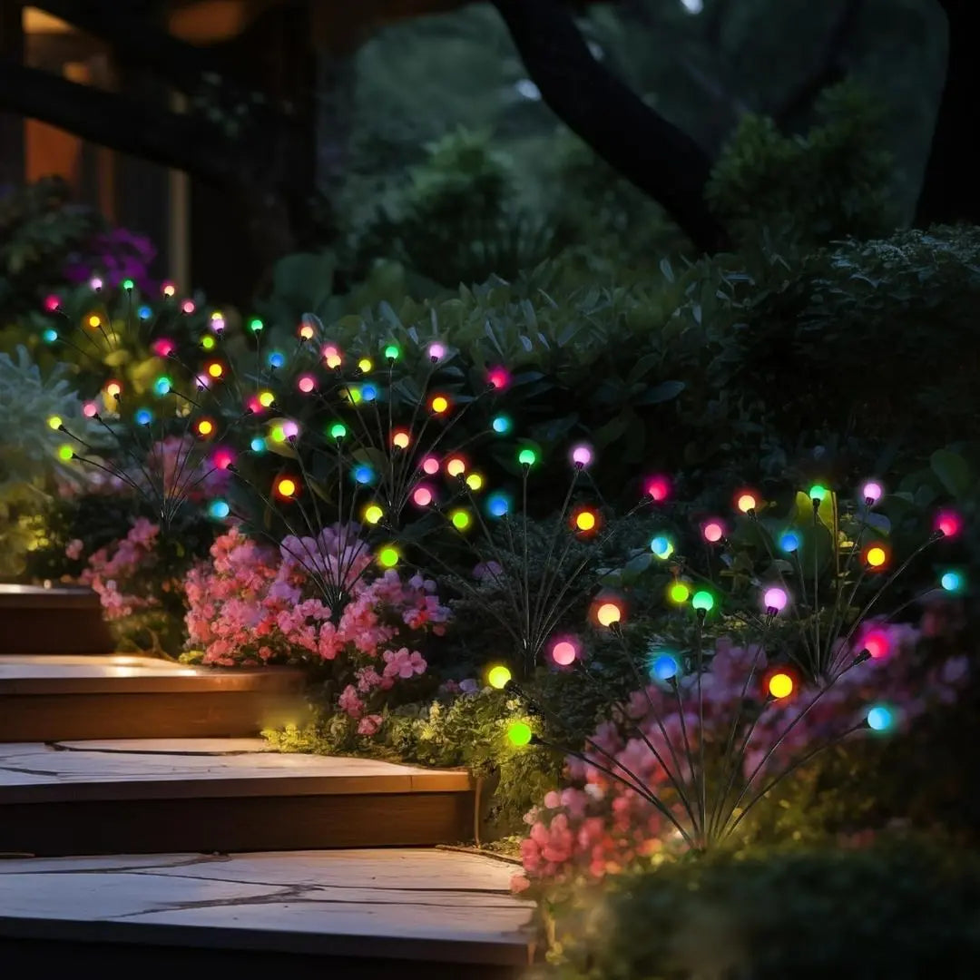 FireflyGlow Solar Garden Lights - Waterproof Outdoor Pathway Lighting
