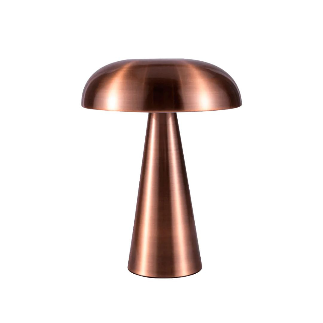 Stockholm LED Table Lamp - Rechargeable Dome Light in Brushed Gold Finish
