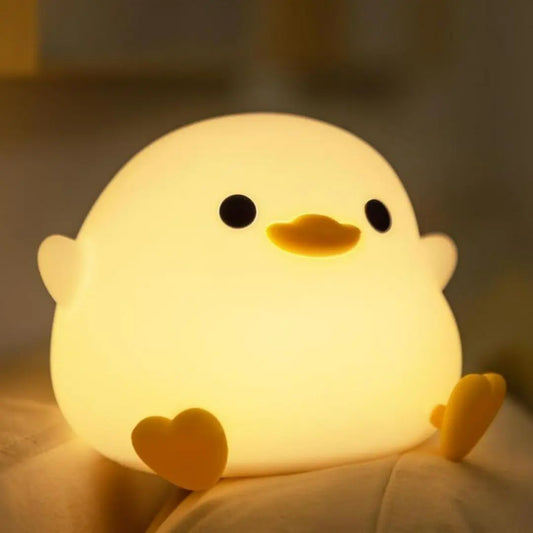Cute Silicone Night Light - Soft Touch Bedside Glow for Kids and Teens
