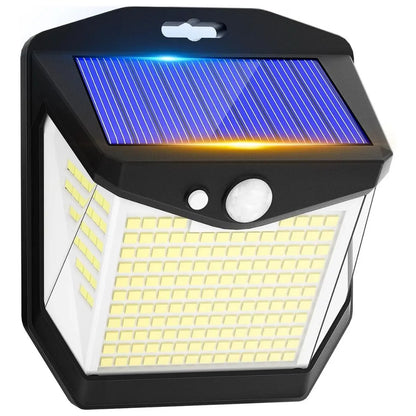 Solvra Solar Security Lights - LED Outdoor Motion Sensor Lamps with Wide-Angle Illumination