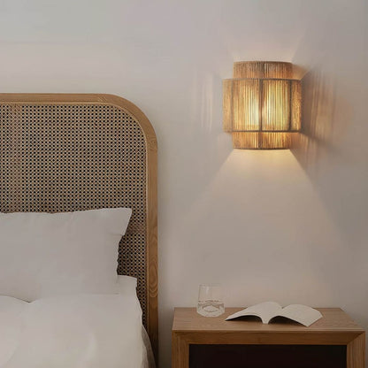 Hikari Wall Light - Handmade Rope Sconce with Warm Ambient Glow