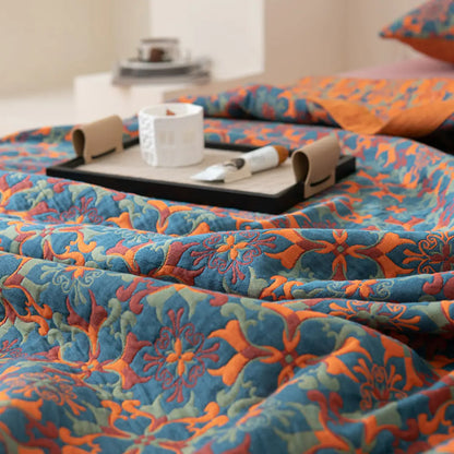 Celora Boho Reversible Cotton Quilt - Soft Breathable and Vintage Mandala Design