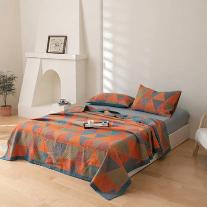 Celora Boho Reversible Cotton Quilt - Soft Breathable and Vintage Mandala Design