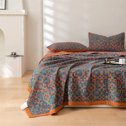 Celora Boho Reversible Cotton Quilt - Soft Breathable and Vintage Mandala Design