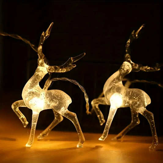Renira Christmas Reindeer String Lights - Battery-Powered Holiday Décor