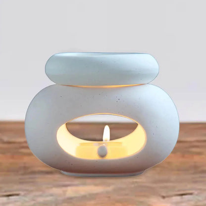 White Reed Diffuser with Candle Melting Heater