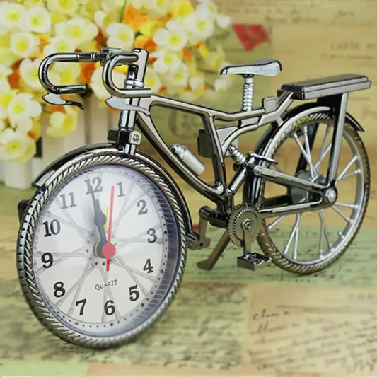Retro Bicycle Alarm Clock - Creative Vintage Table Clock