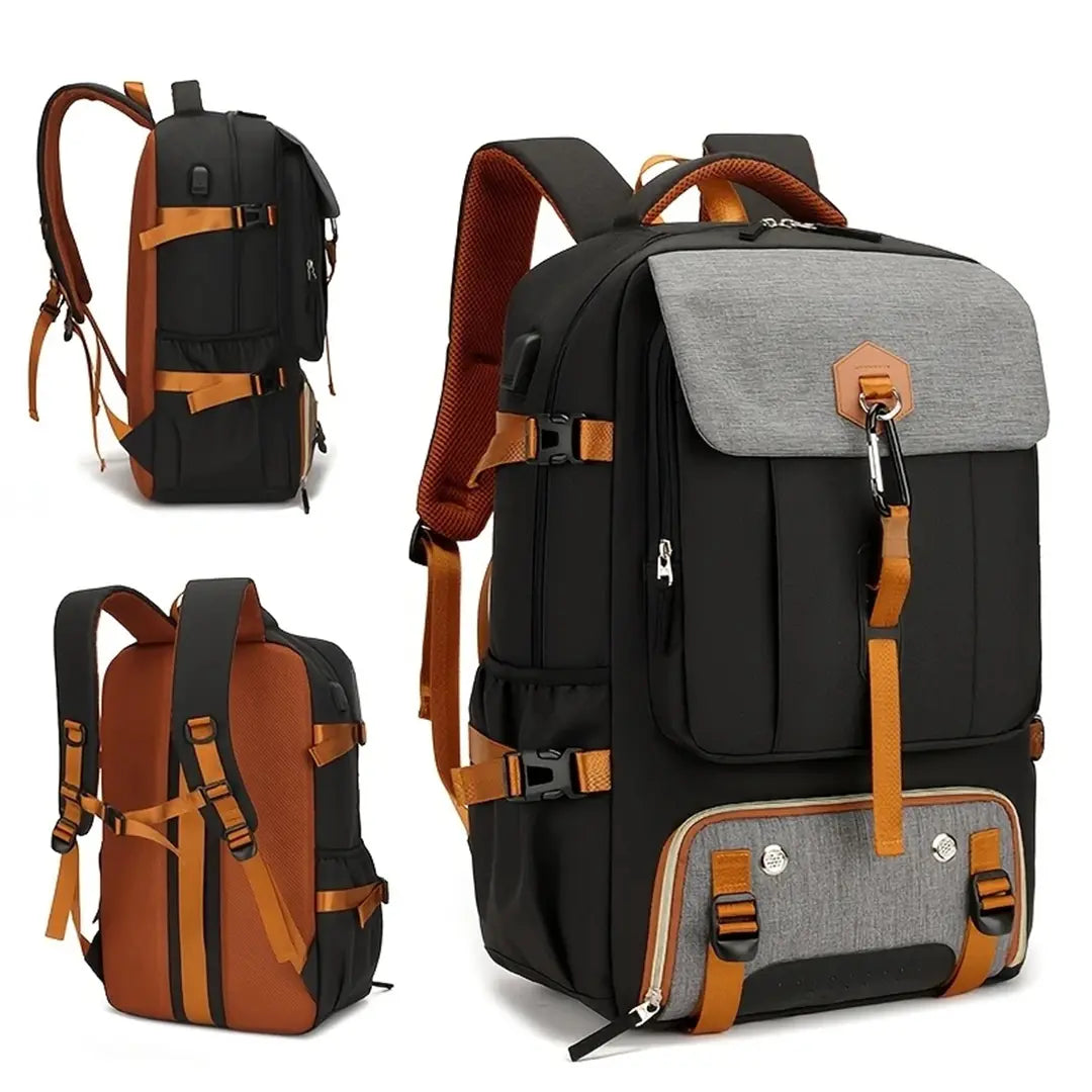 50L Waterproof Travel Backpack, Hiking Backpack with Shoe Compartment and Laptop Storage