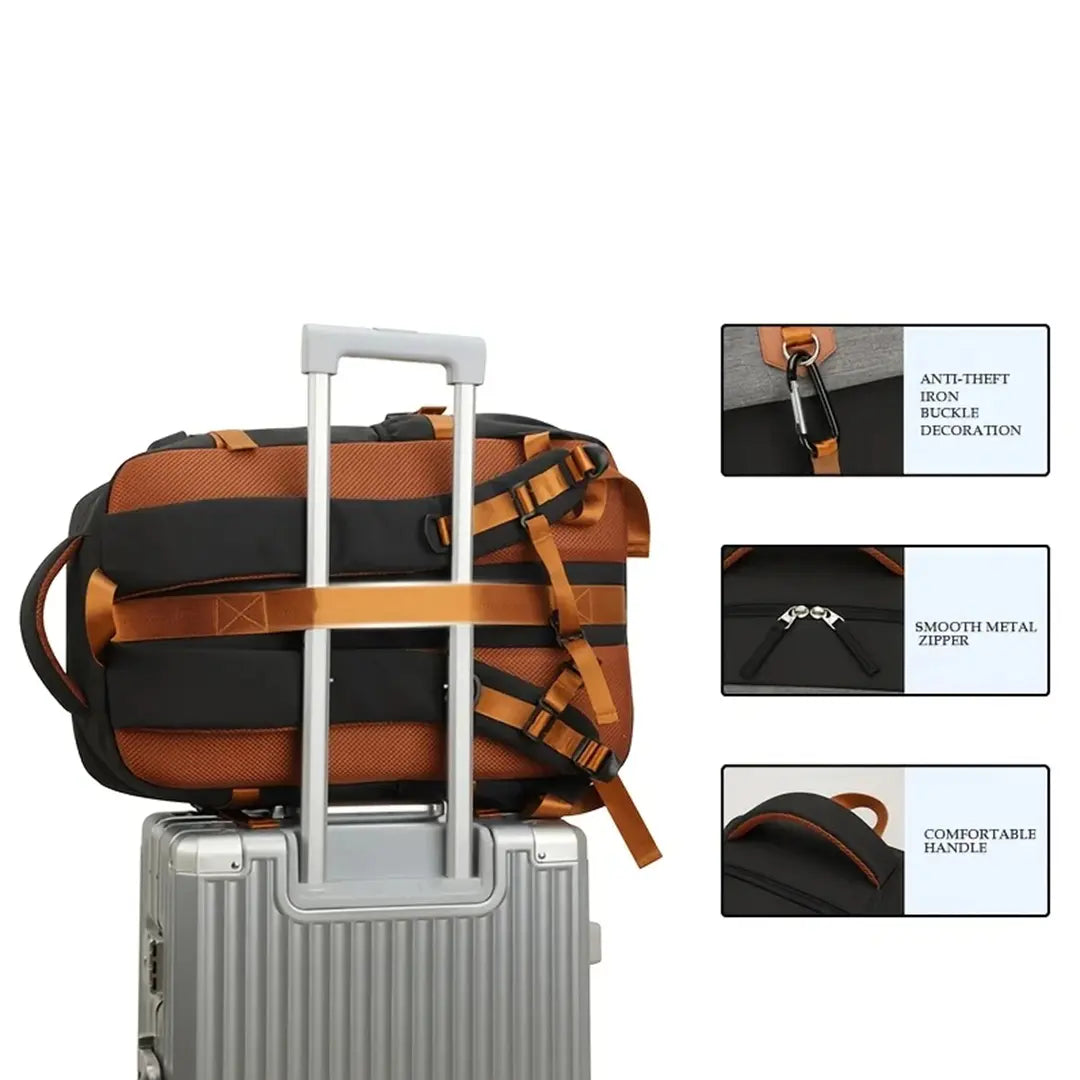 50L Waterproof Travel Backpack, Hiking Backpack with Shoe Compartment and Laptop Storage