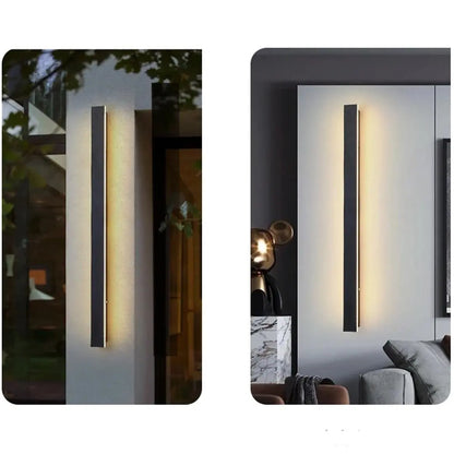 Aluminium Backlit Wall Lamp - Sleek Outdoor Fixture with Modern Glow and Durability