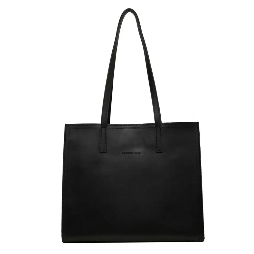 Classic PU Leather Tote Bag for Elegant Everyday Organization