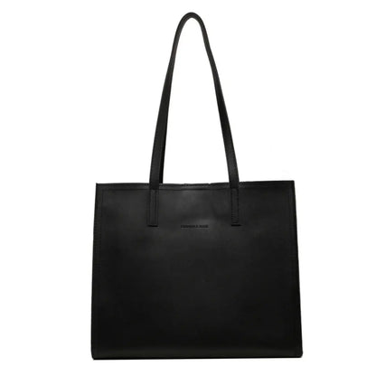 Classic PU Leather Tote Bag for Elegant Everyday Organization