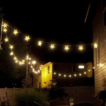 Liora Solar Star Fairy Lights - Outdoor String Lights with 8 Modes
