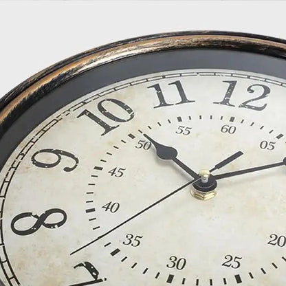 Rustic Vintage Wall Clock - Silent Non-Ticking Quartz Timepiece