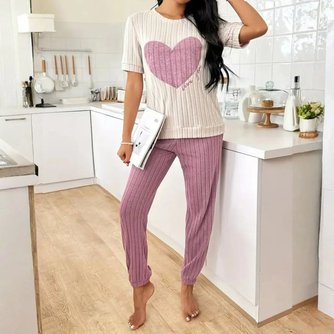 Amore Ribbed Loungewear Set