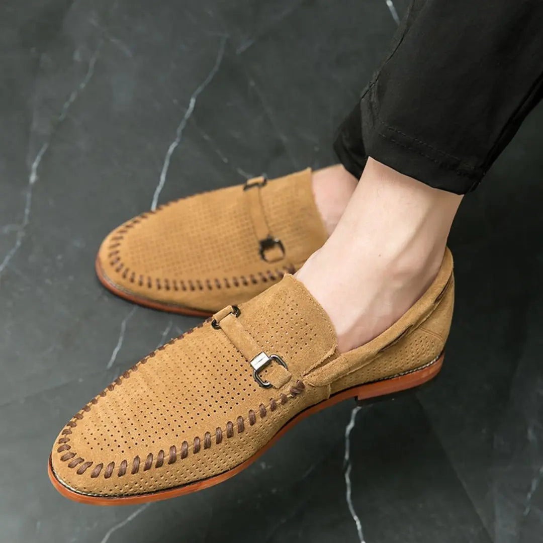 Suede Handstitched Loafers