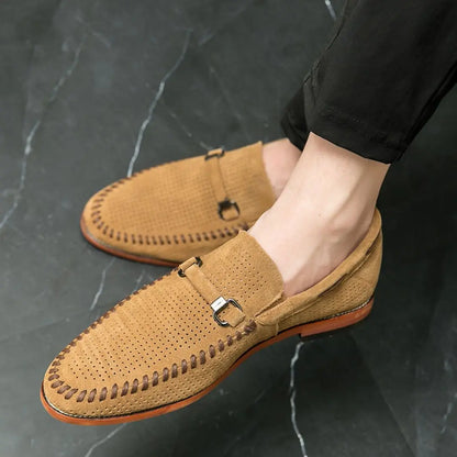 Suede Handstitched Loafers